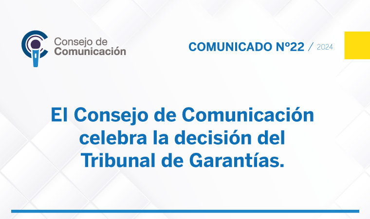 EI Consejo de Comunicación celebra la decisión del Tribunal de Garantías